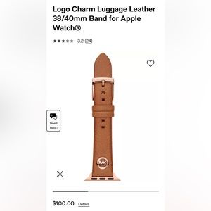 Michael Kors Leather Apple Watch band 38/40/41